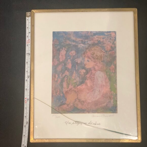 Vintage Art prints in brass frames - Artist Jeanne Gaudet Grenier - Picture 4 of 6
